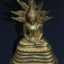 Brass Buddha  sitting meditation