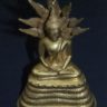 Brass Buddha  sitting meditation